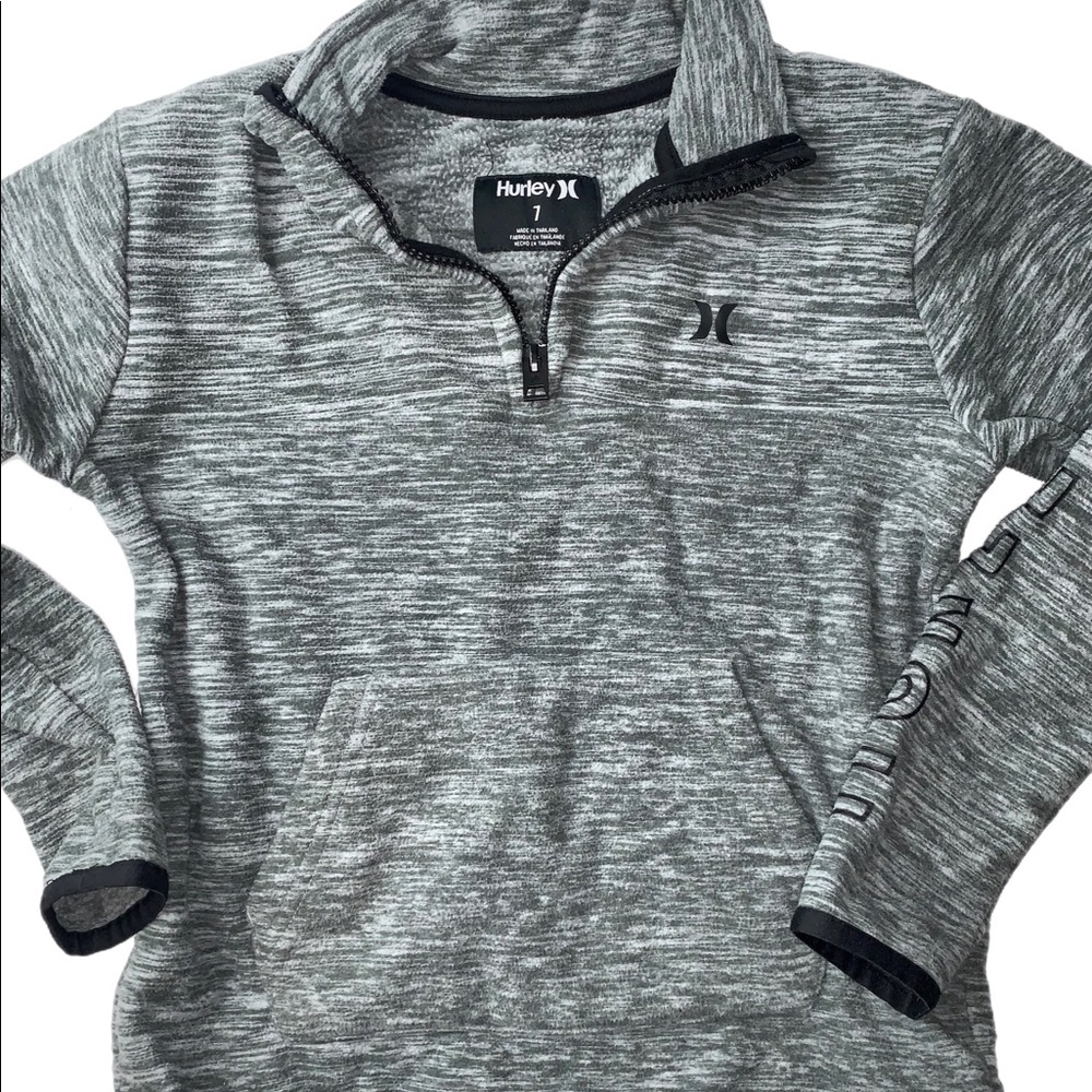 Boys Hurley Half Zip Pullover Jacket Top Sweatshirt Sz 7